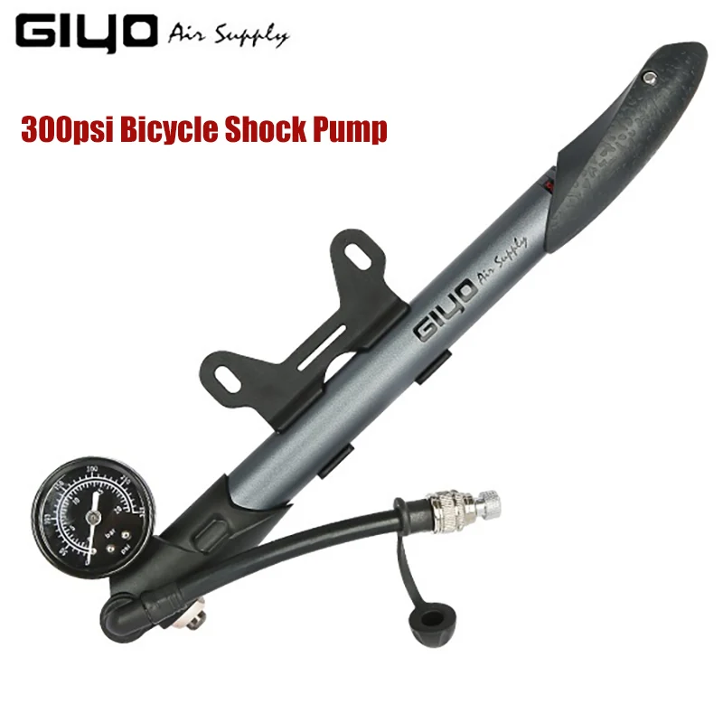 

Giyo GS-41P 300psi Bicycle Shock Pump MTB Fork / Rear Suspension Pump High Pressure Air Hand Pump With Gauge Bike Inflator
