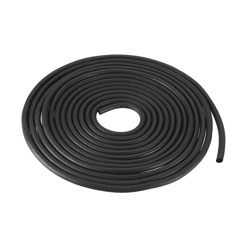 

6/8/10M Rubber Solid Strip Foam Rubber Weather Seal Strip Dia. 2/3/4mm Sound Proofing Dustproof Foamed Seal Strip for DIY Gasket