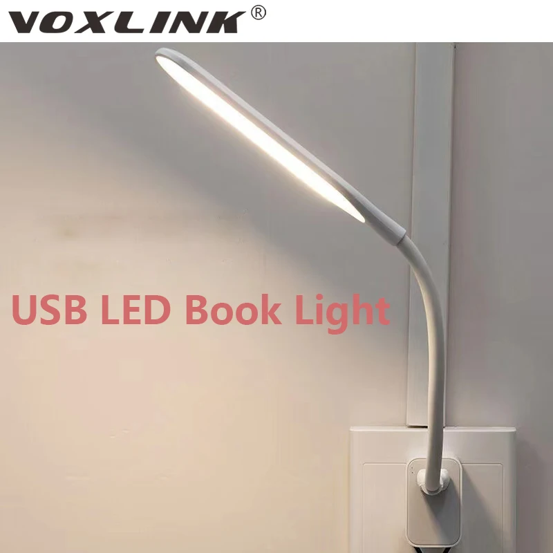 

VOXLINK Portable USB LED Book Light DC5V 2.5W Energy Saver Night Light Eye Protection Reading Lamp USB Interface Table Lamp