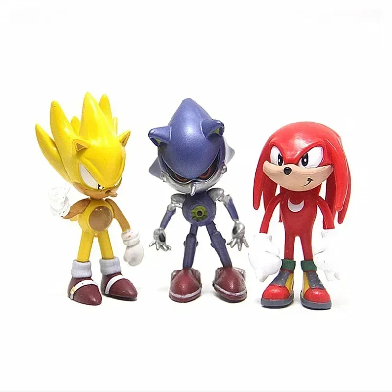 Фото Детские подвижные куклы Sonic Character Nacreus Tales из ПВХ, 6-7 см, персонаж Shadow Tail, детский подарок, бесплатная доставка №5