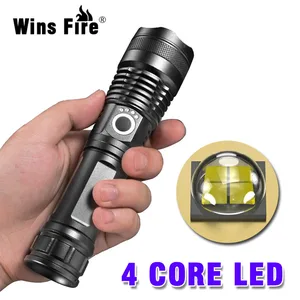 XHP50 Torch Most Powerful Super Bright Torch 5 Modes USB Zoom LED Torch 18650 or 26650 Battery IPX6 