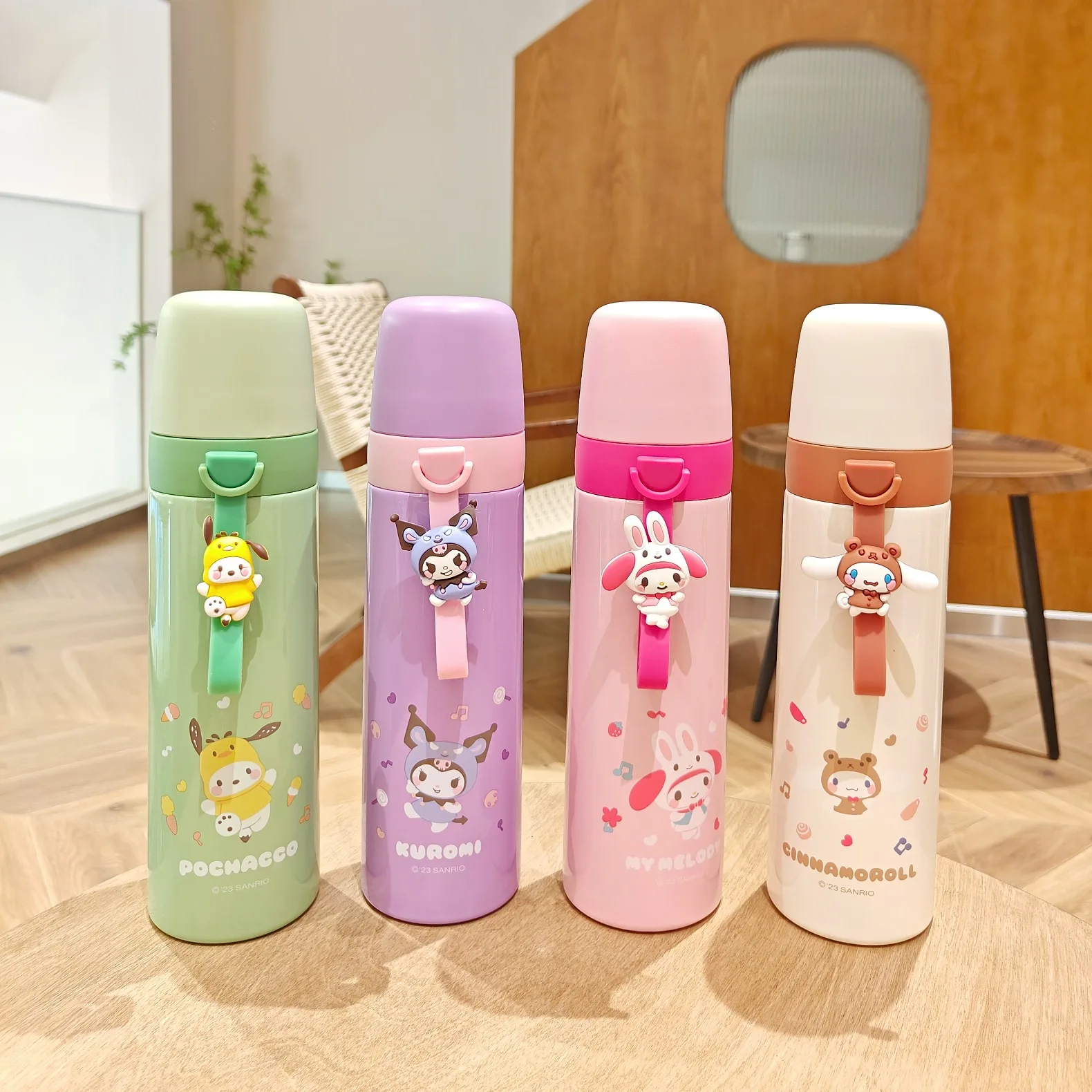 

Sanrio Cinnamoroll Anime Kuromi Cup Thermos Bottle Stainless Steel Double-layer Insulation Cold Hot Travel Mug Water Bottle Gift
