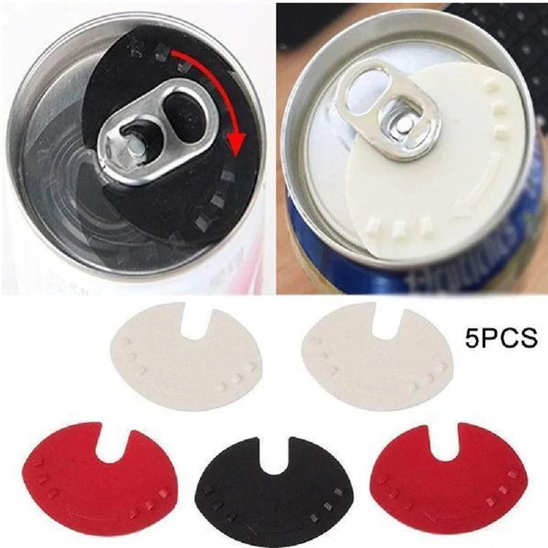 

1/5Pcs Creative Can Opener Top Snap Closure Cold Drink Leak-proof Can Cap Soda Drink Top Buckle Protector Drinking Accessories