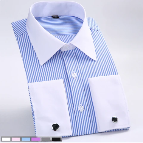 Мужская белая хлопковая рубашка  M~6XL