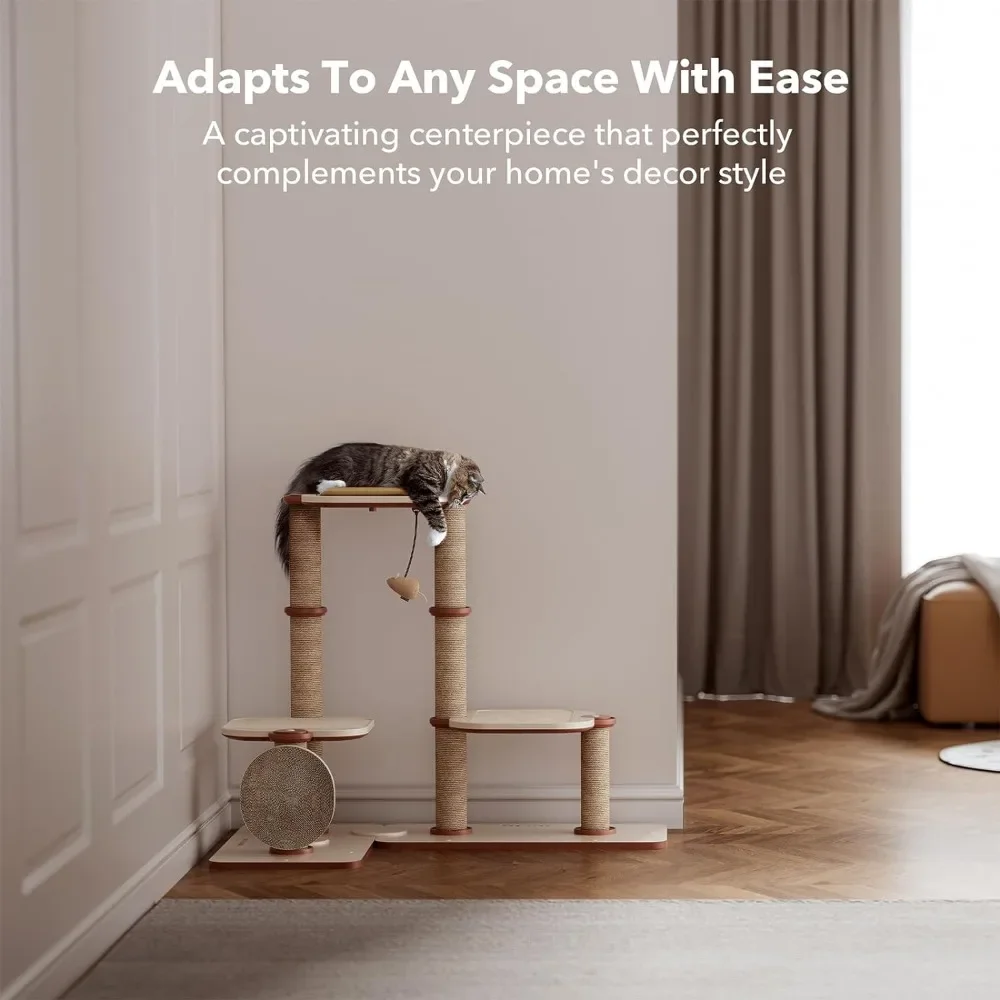 Башня для кошачьего дерева домашних кошек модульный дизайн с кроватью игрушка
