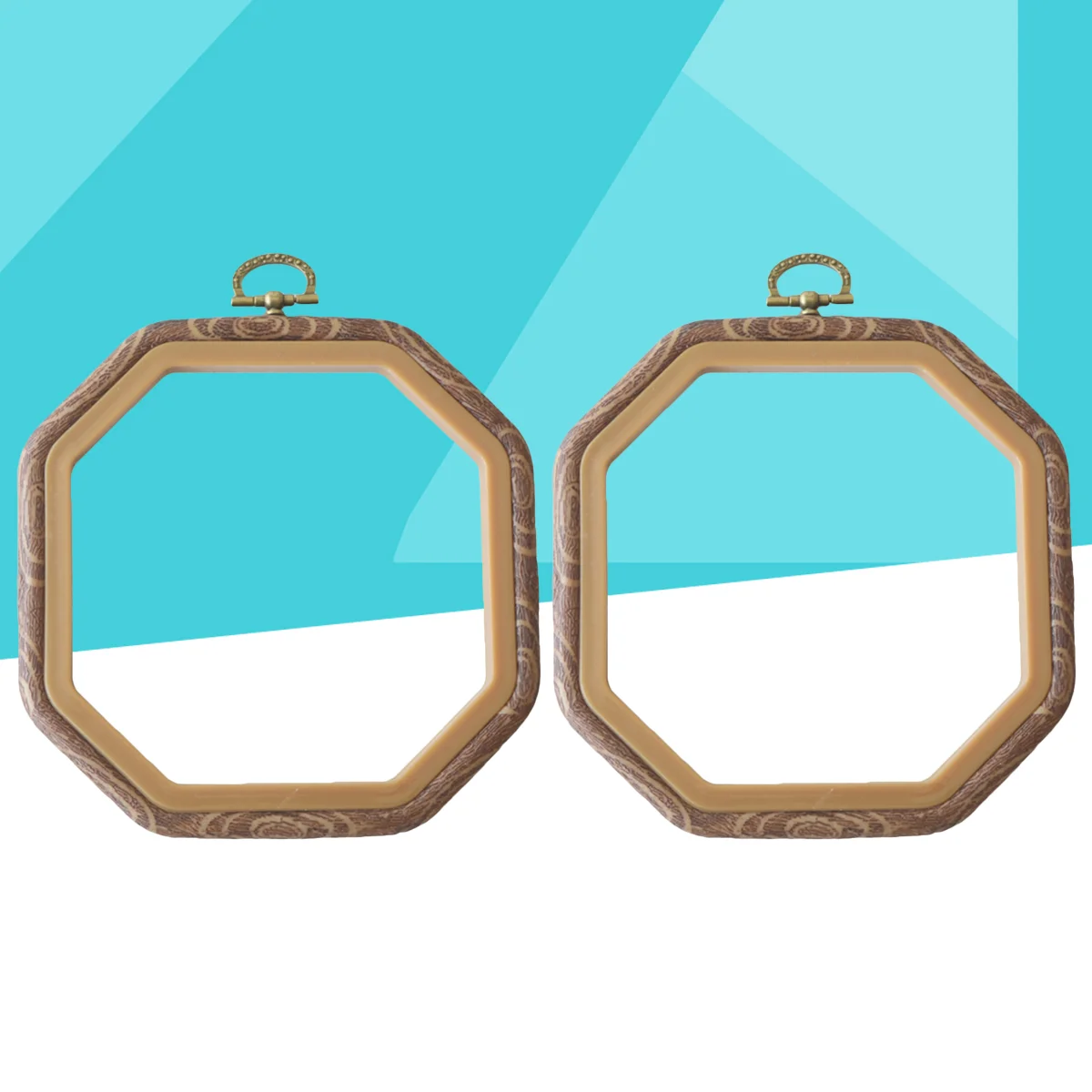 

Embroidery Hoop Frame Circle Craft Stand Ring Small Hoops Cross Octagon Loop