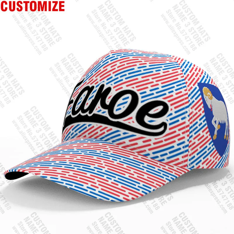 Faroe Islands Faro Baseball Caps 3d Custom Name Team Logo Fr Fishing Hats Fro Country Travel Danish Nation Denmark Flag Headgear |