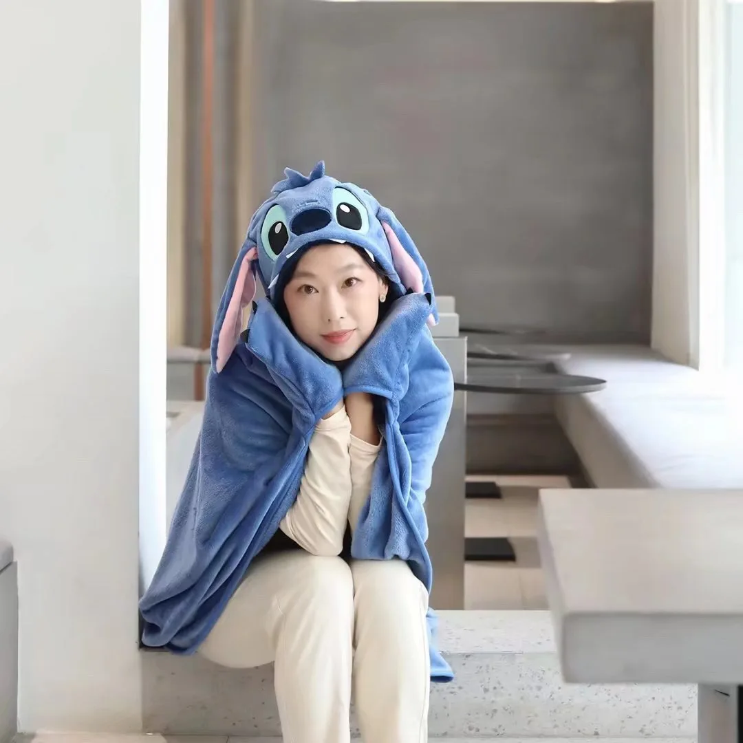 Новая накидка с капюшоном из мультфильма Диснея детская шаль утолщенная теплая