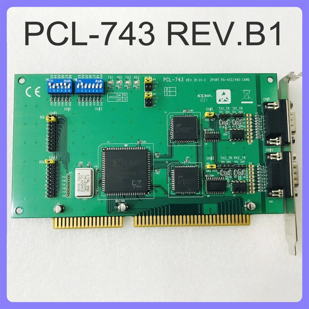Для 2-портовой карты связи Advantech RS422/485 CARD PCL-743 REV.B1