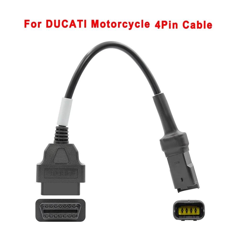 

Plug&Play OBD to 4-Pin Diagnostic Scanner Adapter Code Reader Cable For Ducati Motorcycles