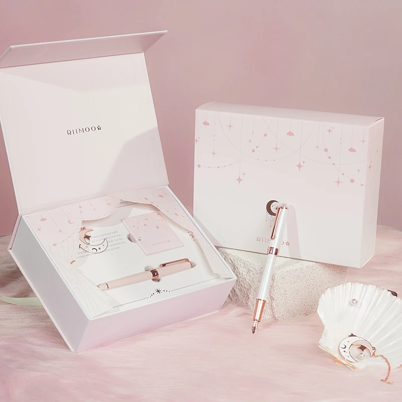Фото Подарочный набор RIIMOO 520 Rose Gold Pen Star Moon Journey для женщин и девочек: Элитный изысканный комплект для тренировок и подарков на день рождения №5
