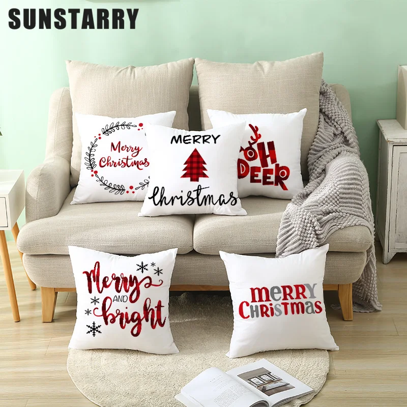 

Christmas Cushion Cover Pillow Case Merry Christmas Decorations For Home Xmas Ornaments New Year Gifts 2022 Navidad Funda Cojín