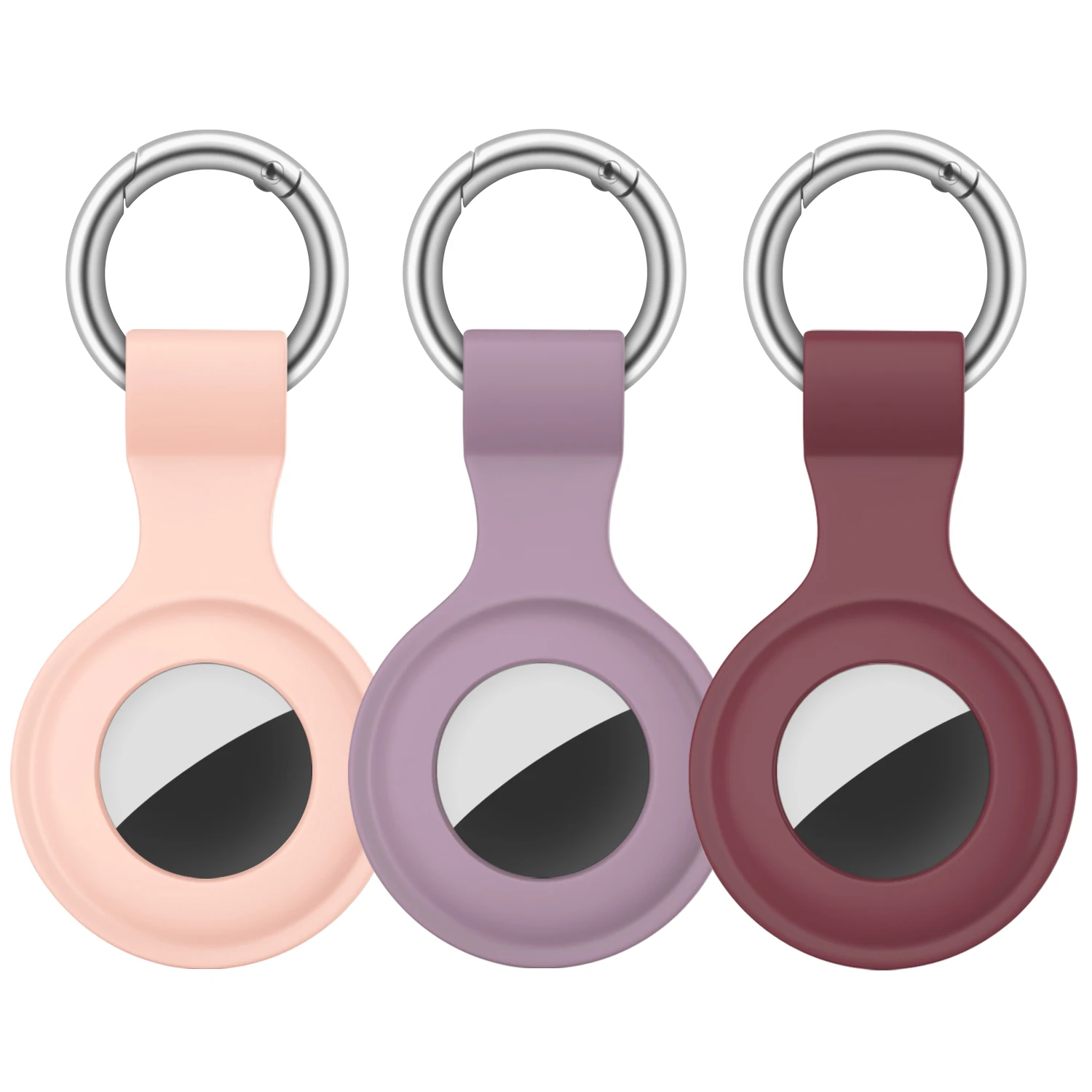 

3PCS/lot Silicone Protective Sleeve Cover For Apple Airtag Tracker Location Keychain Cover For Apple air tag Tracker Locator