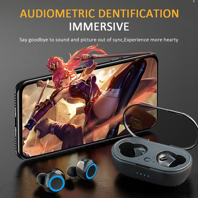 Bluetooth headset binaural in ear 5.0 touch intelligent noise reduction stereo wireless sports headset 5