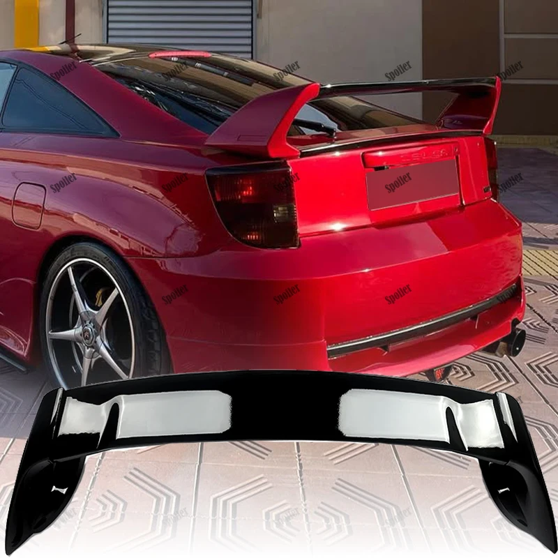 Фото Для TOYOTA CELICA Задний спойлер багажника VVT 2000 02 03 04 2005 Высококачественный ABS-пластик, автомобильный GT-спойлер, спойлер-крыло на багажник №4