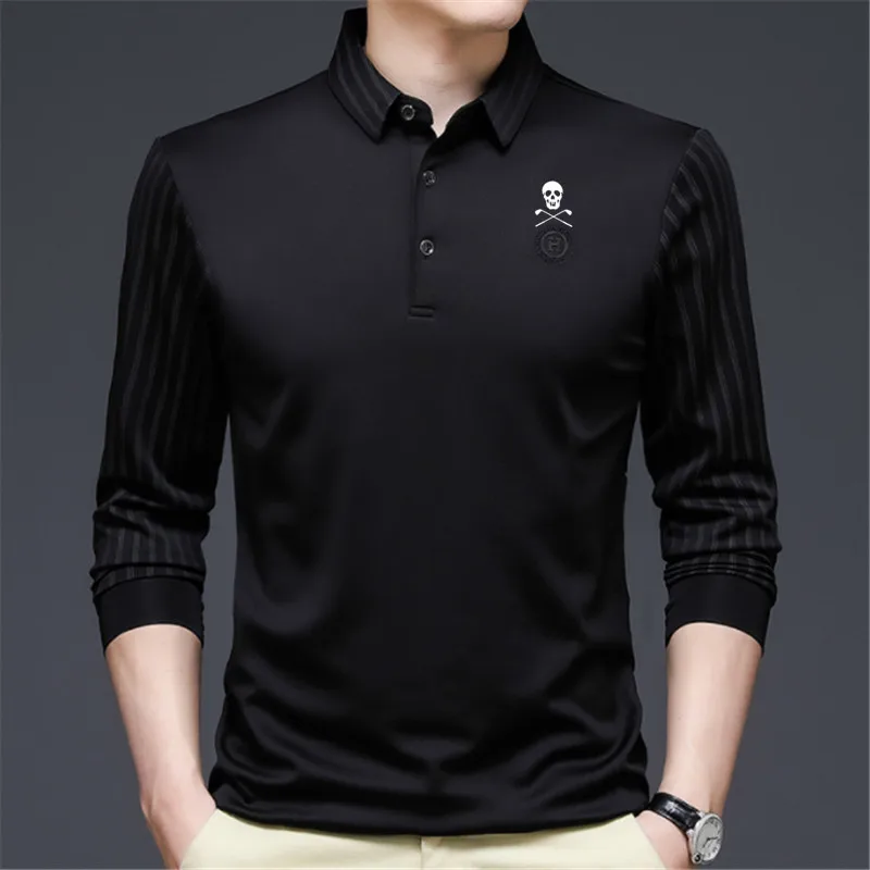 2023 New Golf High Quality Wear Men's Long Sleeve T-shirt Breathable Golf Clothing Outdoor Leisure Shirt