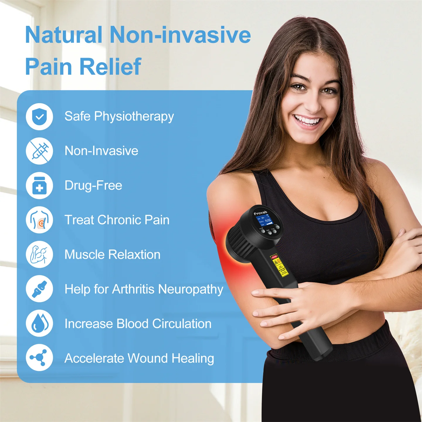 Frovab 8 Вт 808 нм * 25 Диодная холодная лазерная терапия для подошвенного фасциита