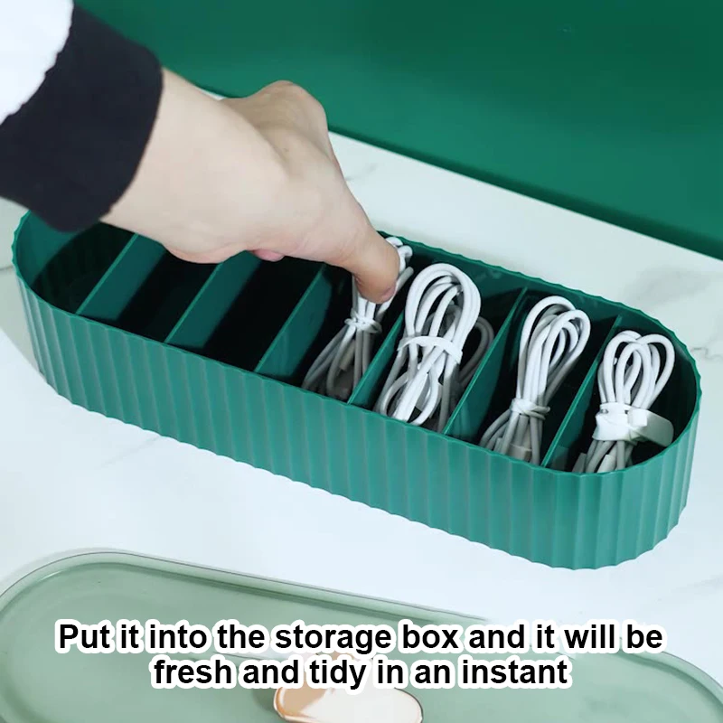

Electronic Accessories Case Sorting Multi-purpose Separate Storage With Compartment Drawer Cord Storage Organizer Storage Box