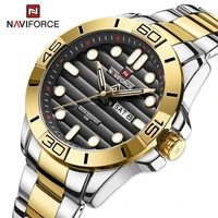 2022 naviforce top brand gold watches for men quartz wrist watch sport waterproof stainless steel luxury business gift for men