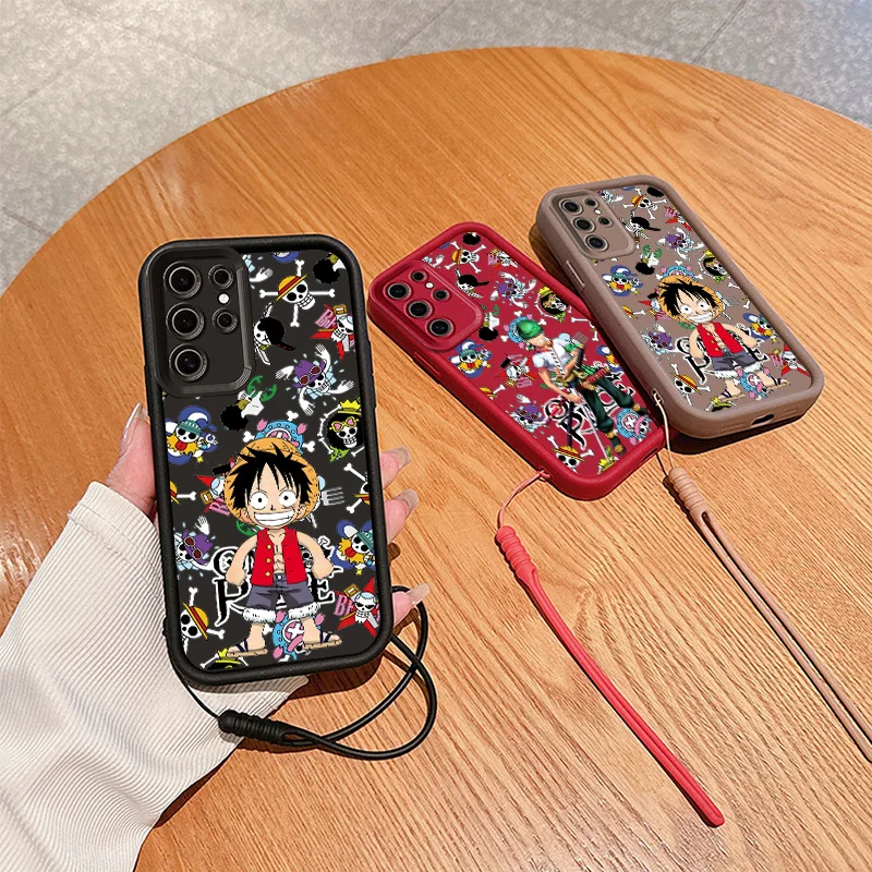 Чехол O-One P-Piecee Eyes с веревкой для Xiaomi 12T 11Lite 14 Poco F5 F4 2 X5 4 3 M3 Redmi 9AC 10AC Prime Funda мягкий