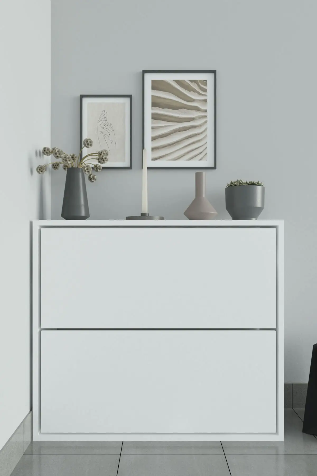 

2 cover Sliding Shelves Shoe Upper White