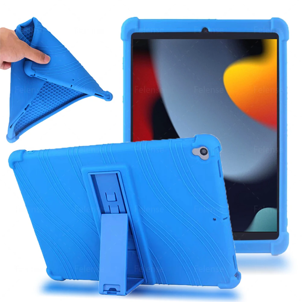 

Case For iPad 9th Gen 2021 10.2 inch Soft Silicon Stand Adjustable Tablets Cover For iPad 8th 7th Gen A2602 A2603 A2604 Fundas