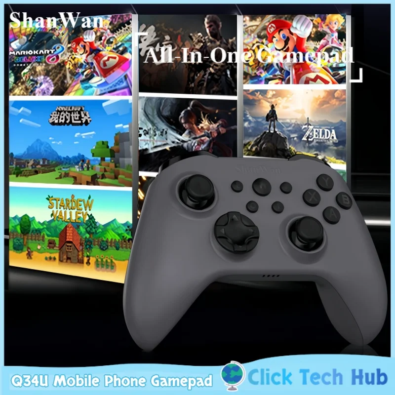Фото ShanWan Q34u Мобильный телефон Игровой контроллер Обновление Двойные джойстики Tmr Двойные задние клавиши 4 режима Быстрое переключение Двойной джойстик Геймпад №1