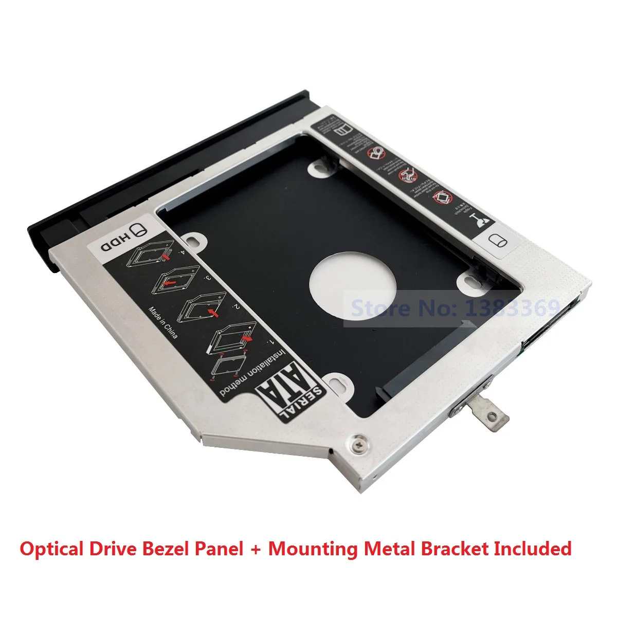 SATA 2-й жесткий диск SSD HDD-модуль Оптический отсек Caddy Frame Adapter для Lenovo ThinkPad E570c E570 E575 с