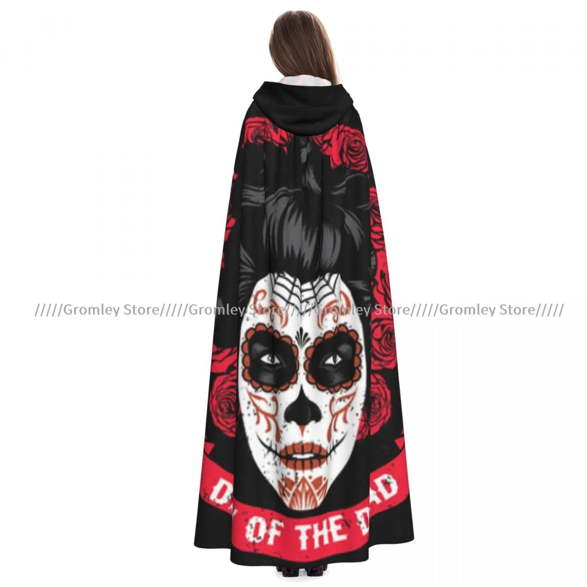 Женский накидка в стиле ретро Dia De Los мертtos косплей-костюм на Хэллоуин с