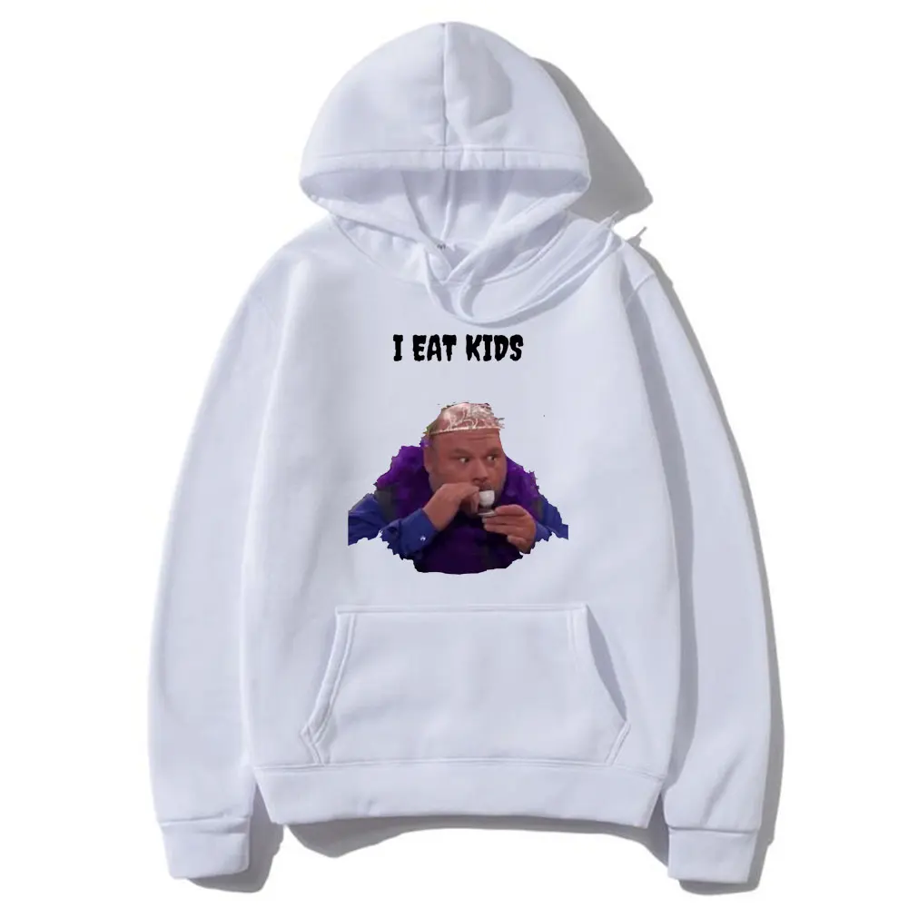 

New I Eat Kids Hoodies Bertram Drink Coffee Print Hoodie Funny Men Women Fashion Casual Oversized Sweatshirt Novelty Sweatshirts