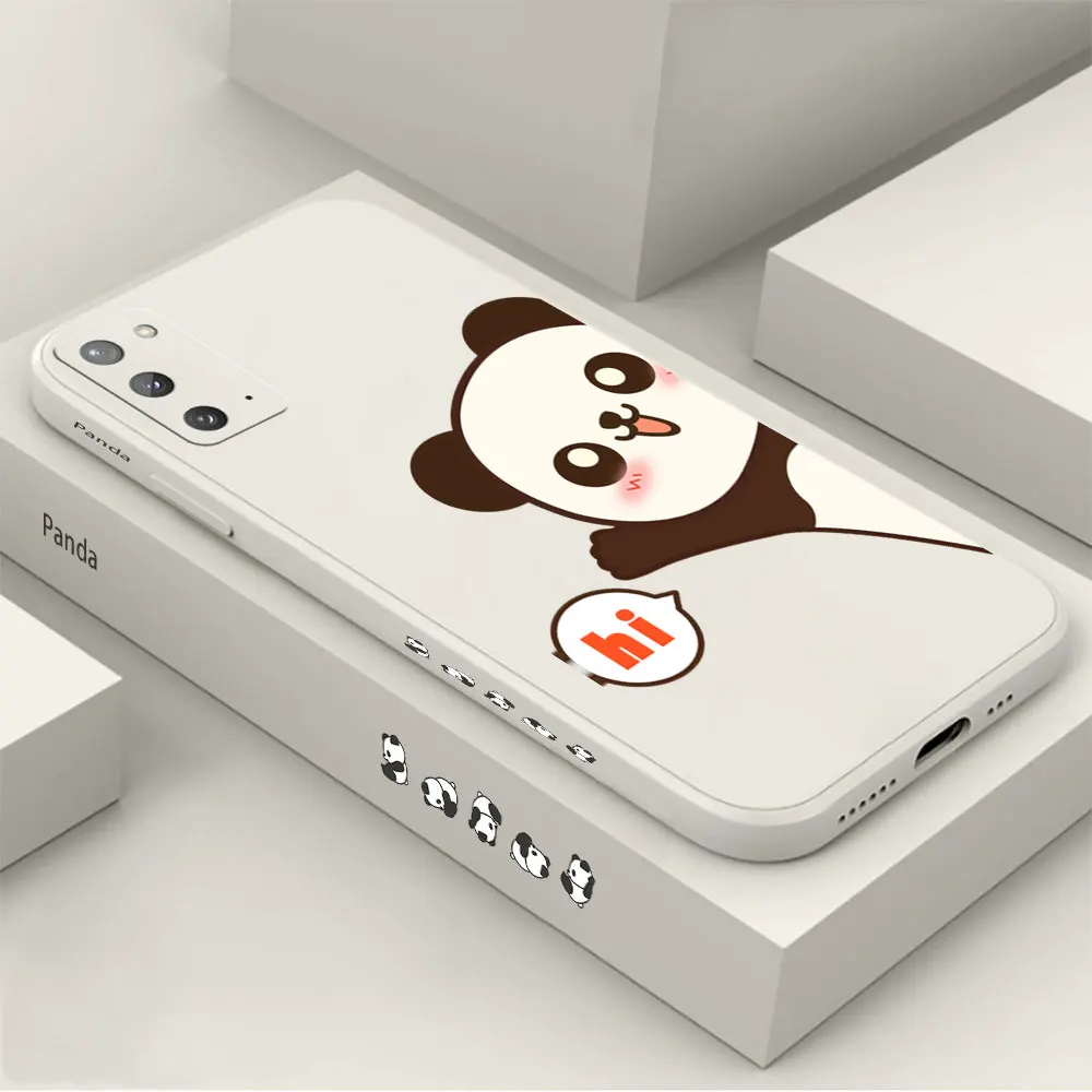 

hello Panda Case For Samsung Galaxy M80S M60S M40S M32 M22 M12 A50 A30 A20S A14 A10 A10S A02 21 Note 20 10 9 Cover Fundas Cqoues