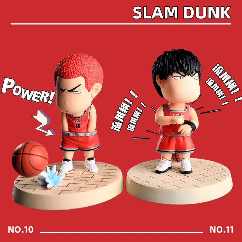 

Kaede Rukawa Sakuragi Hanamichi Anime Anime Figure Kawaii Slum Dunk Q Version Toy Figures Room Decor Collection Desk Ornament