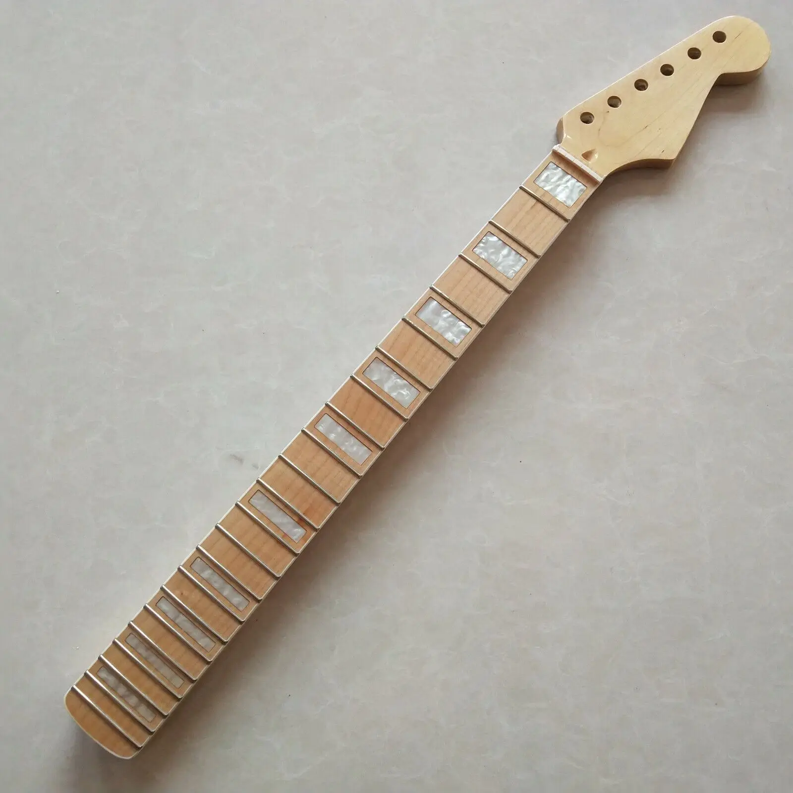Maple Electric Guitar Neck Parts 22 fret 25.5inch Maple Fretboard Block Inlay enlarge