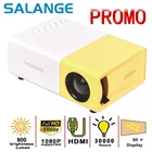 Мини проектор Salange YG300 Pro, светодиодный проектор с поддержкой 1080P Full HD портативный видеопроектор Audio HDMI USB