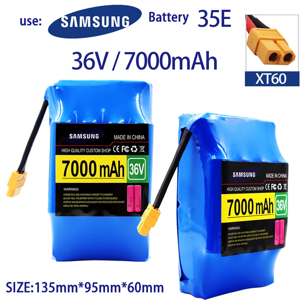 

100% New Original Capacity 36V 7Ah Lithium Ion Battery Pack 10S2P 42V 7000mah Scooter Twist Car