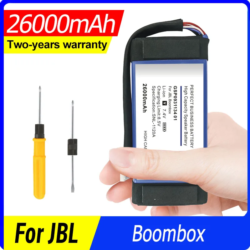 26000mAh GSP0931134 01 Battery Used For JBL Boombox1 Player Speaker Polymer Rechargeablebattery Replacement