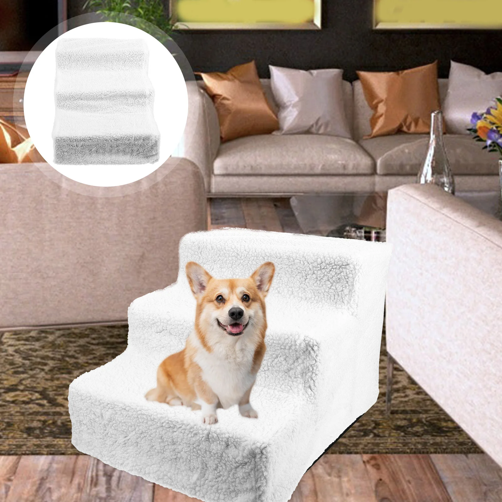 

Dog Step Pet Ramp Small Animal Ladder Ramp Ladder Indoor Dog Ladder for Sofa Bed