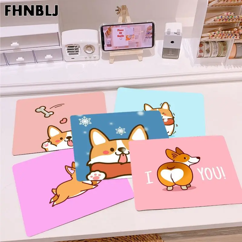 

FHNBLJ My Favorite Corgi Lovely Animal Anti-Slip Durable Silicone Computermats Top Selling Wholesale Gaming Pad mouse