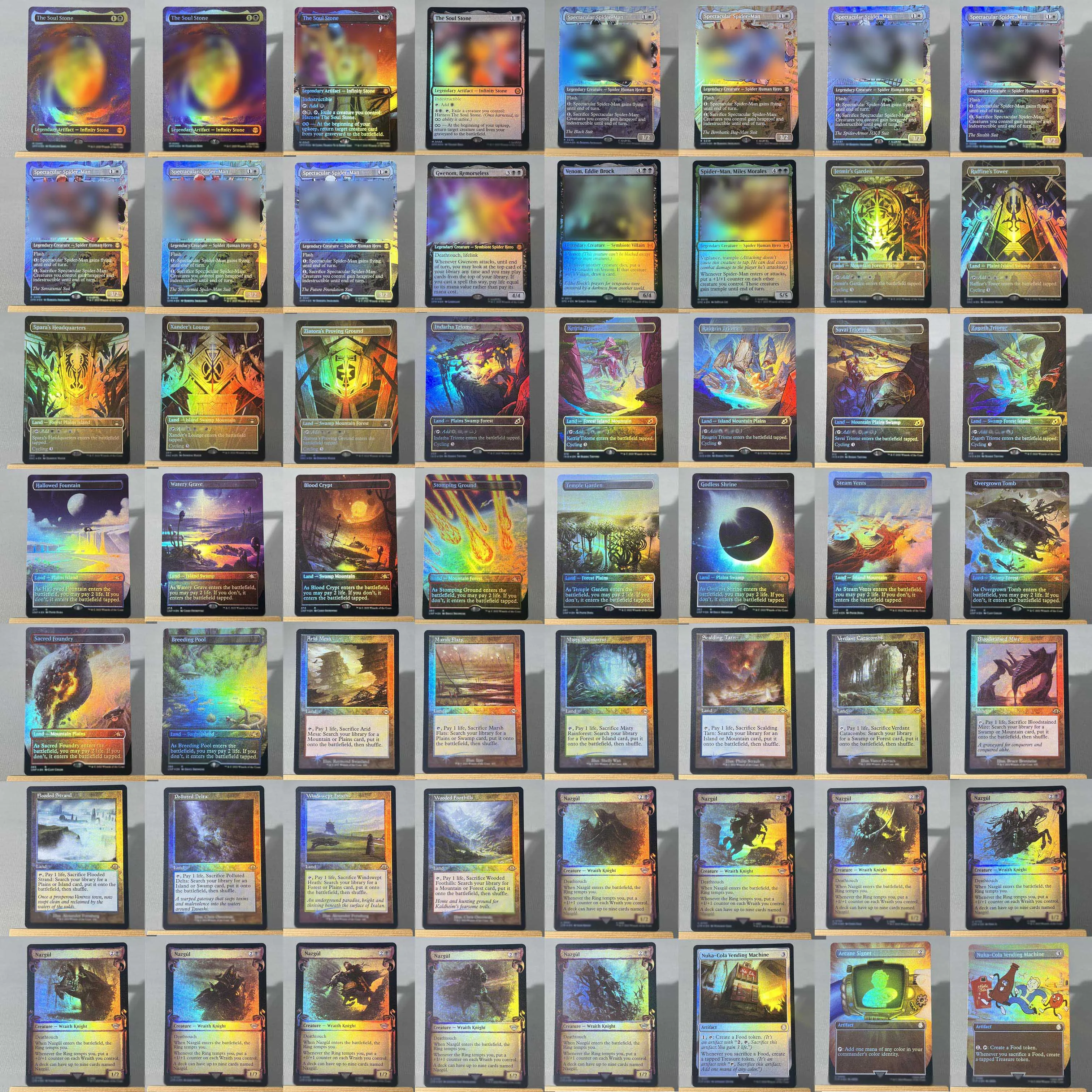Фото SNC UNF IKO FOIL5-02 Tcg прокси магические карты Nazgûl Arid Mesa Scalding Tarn Windswept Heath Bloodstained Mire собирается №2