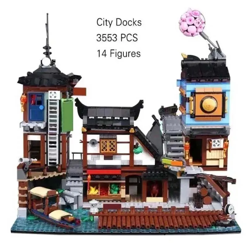 3553 шт. модель здания City The Docks модульные совместимые развивающие игрушки для