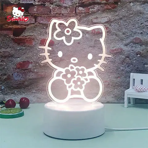 Sanrio Hallo Kitty nachttisch lampe USB tragbare touch kreative nette schlafsaal schlafzimmer nacht licht geeignet für geschenke