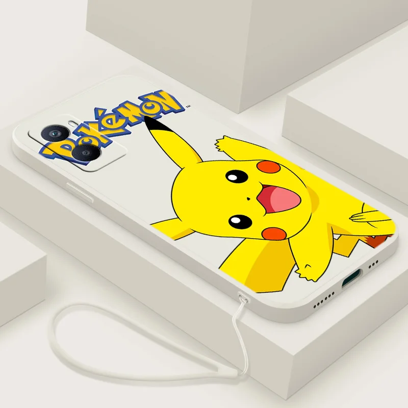 

Pikachu cute Anime For OPPO A96 A94 A93 A77 A76 A74 A73 A72 A57 A54S A53S A52 A33 A31 A12 Liquid Rope Funda Cover