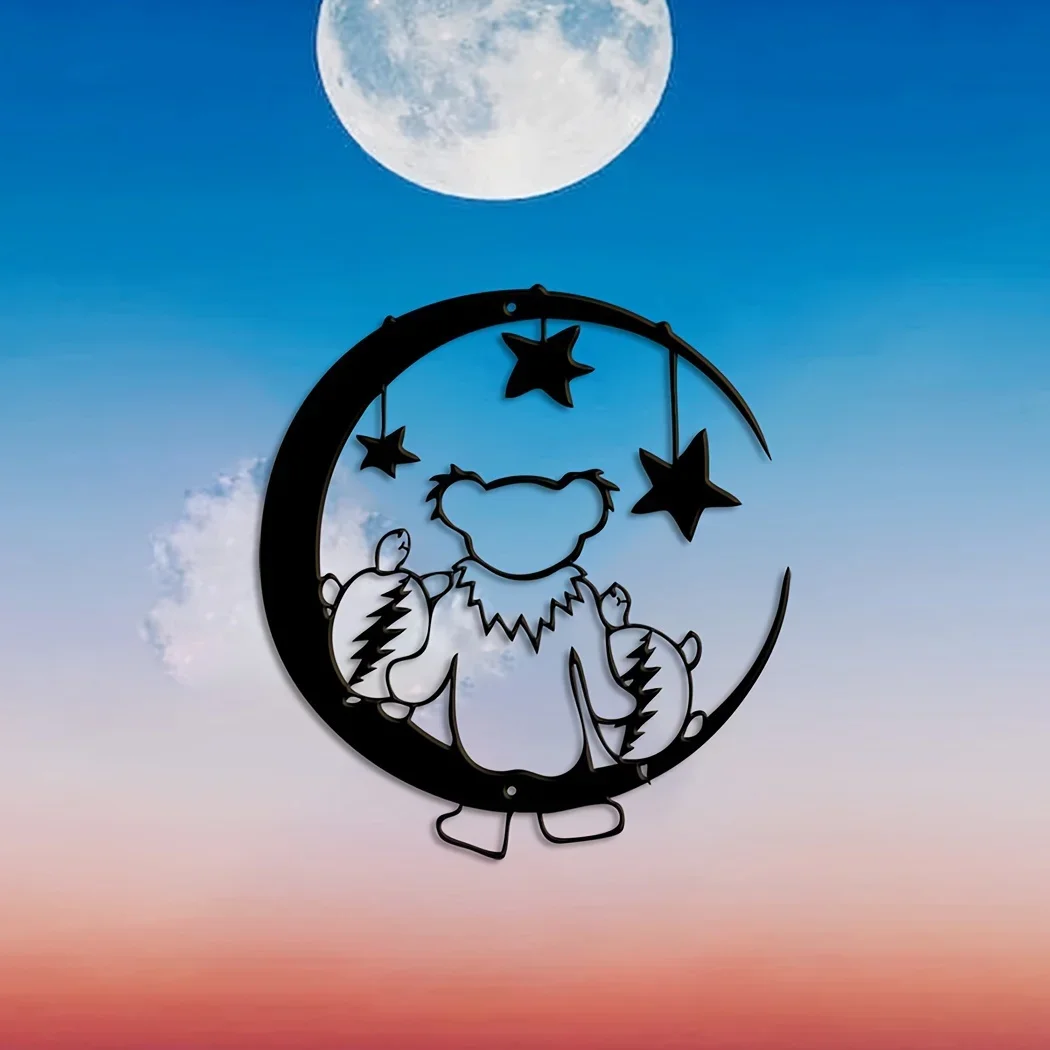 Металлический Лунный Медведь Украшение На Стену Черепаха