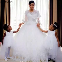 2022 a line whiteivory wedding dresses elegant long bride dress luxury lace appliques short sleeves vestido de novia zcyboom
