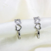2022 classic elegant zircon earrings semi precious alloy earrings womens korean heart shape party gifts bridal wedding jewelry