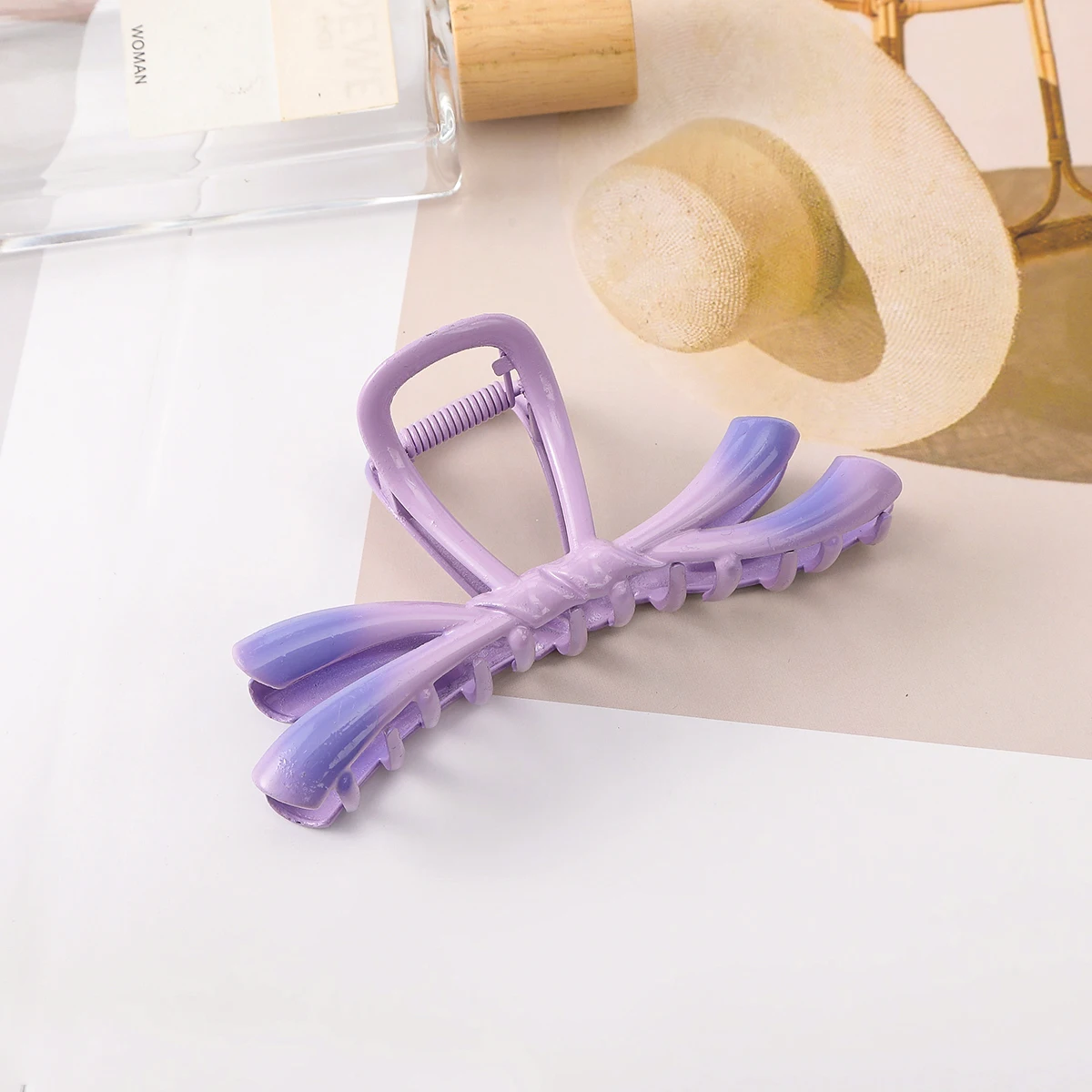 Модный зажим с бантом для женщин большой ощущением премиум-класса головных