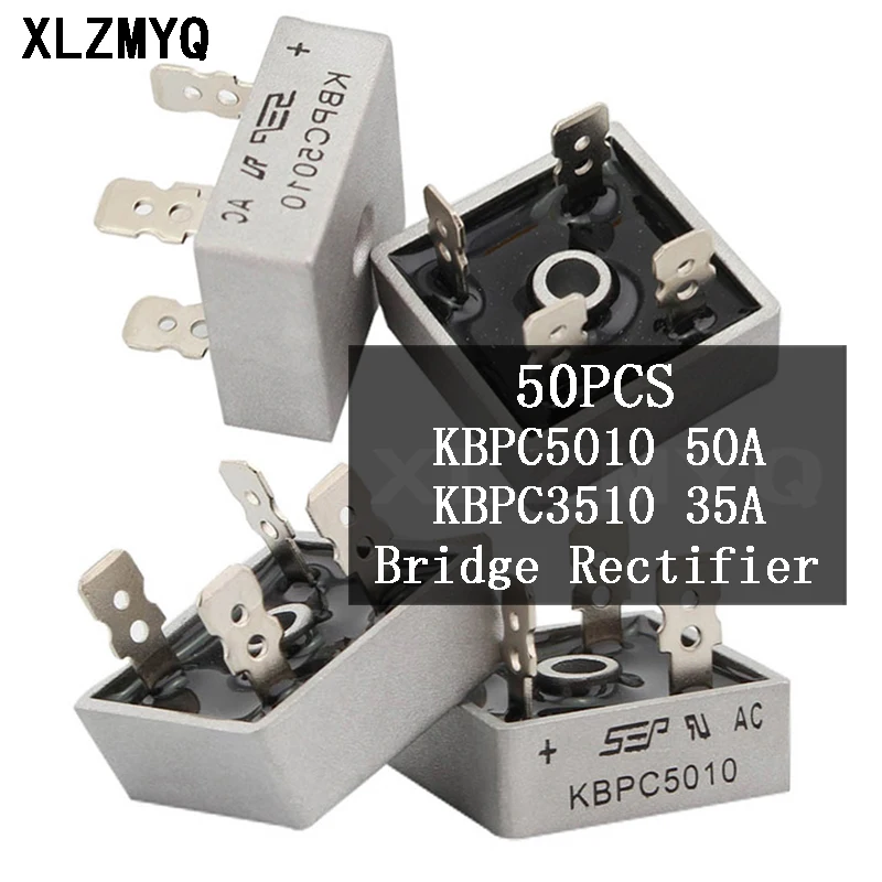 50 pz/scatola KBPC5010 KBPC3510 raddrizzatore a ponte 50A 35A 1000V diodo raddrizzatore a ponte Kit componenti elettronici fai da te