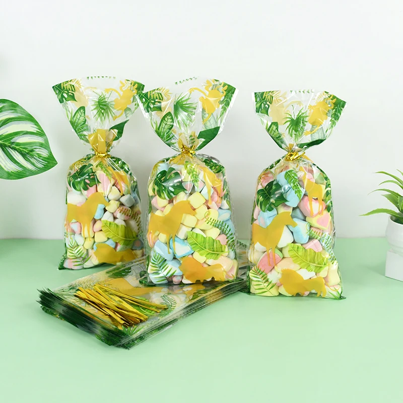 

20Pcs Turtle Leaf Candy Bag Hawaii Decor Safari Jungle Party Gift Box Wedding Birthday Christmas Favor Present Packing Supplies