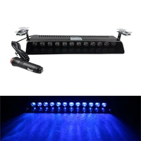 high power 12led 12w car front glass strobe light shovel type suction cup light warning light super bright and wide beam angle