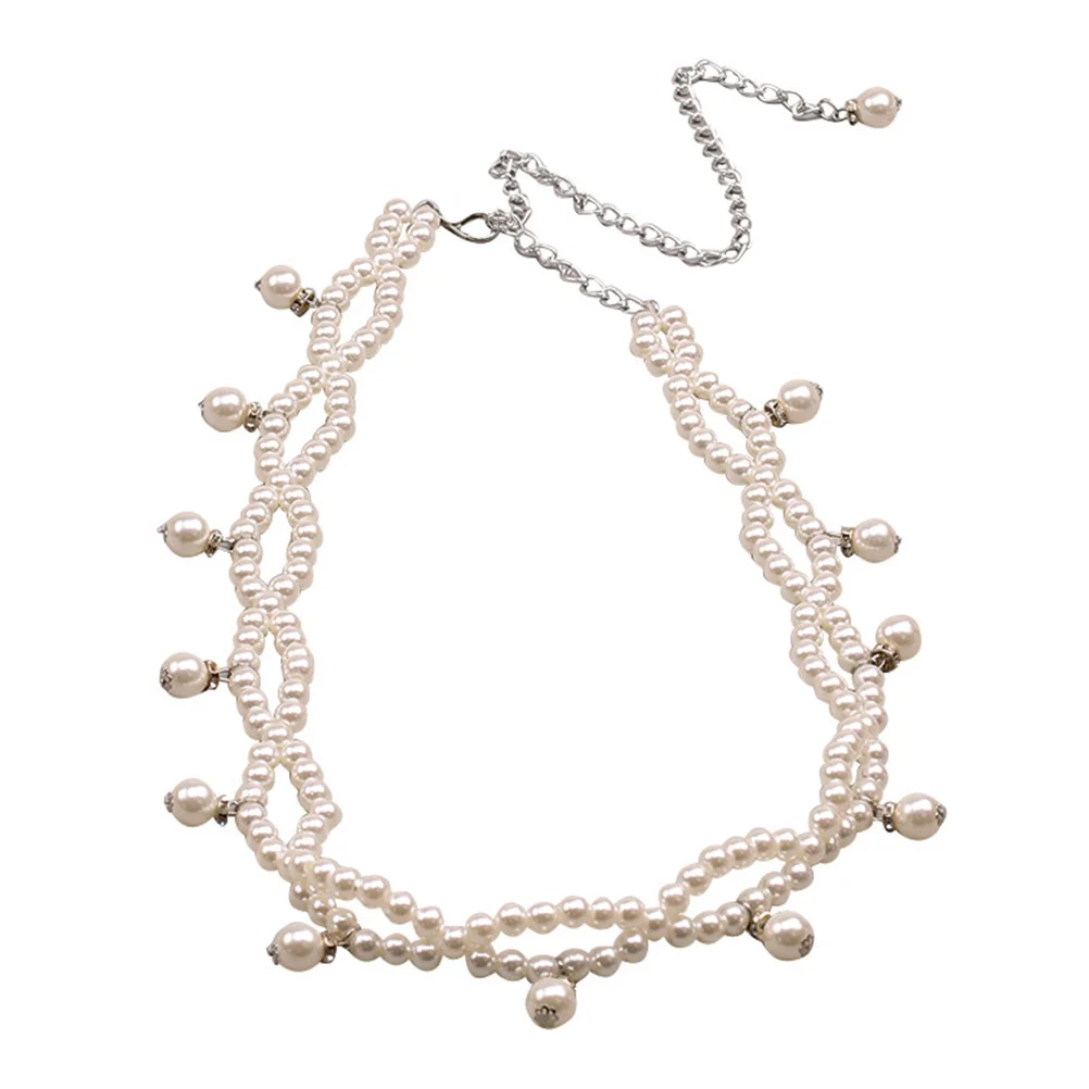 

1pc Waist Chain Fashion Dress Decoration Belt Ladies Pearl Waist Chain